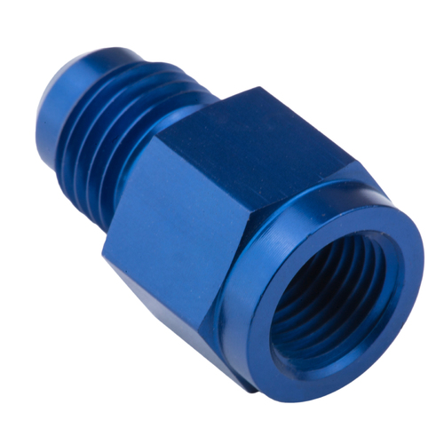 3AN AN3 Flare Male To Female Hose Fitting Adapter - 1/8" NPT Side Port, Red Anodized Aluminum